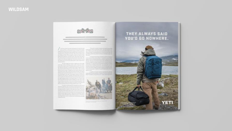 YETI Travel print campaign