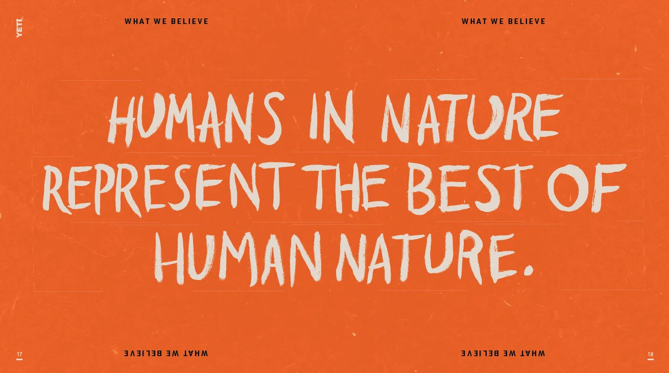 Humans in nature represent the best of human nature